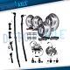 Front Rear Drilled Rotor Brake Pad Wheel Hub Tierod Kit for Dodge Ram 2500 3500