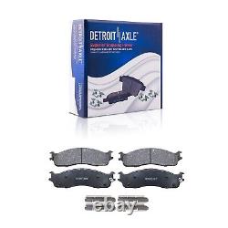 Front Rear Drilled Rotor Brake Pad Wheel Hub Tierod Kit for Dodge Ram 2500 3500