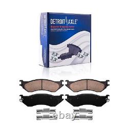 Front Rear Drilled Rotor Brake Pad Wheel Hub Tierod Kit for Dodge Ram 2500 3500