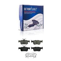Front & Rear Drilled Rotor Brake Pad with20pc Wheel Lug Nut for Fusion Lincoln MKZ