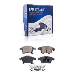 Front & Rear Drilled Rotor Brake Pad with20pc Wheel Lug Nut for Fusion Lincoln MKZ
