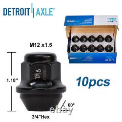 Front & Rear Drilled Rotor Brake Pad with20pc Wheel Lug Nut for Fusion Lincoln MKZ