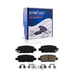 Front Rear Drilled Rotor Brake Pad with20pc Wheel Lugnut for 2007-13 Nissan Altima