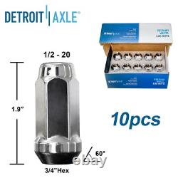 Front Rear Drilled Rotors Brake Pads +20pc Lug Nuts for Ford Taurus Flex MKT MKS