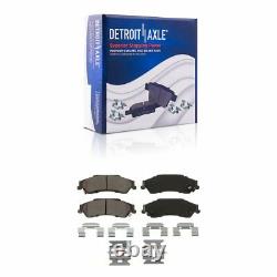 Front Rear Drilled Rotors Brake Pads +20pc Wheel Lug Nuts for Blazer S10 Bravada