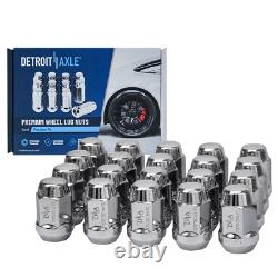 Front Rear Drilled Rotors Brake Pads +20pc Wheel Lug Nuts for Blazer S10 Bravada