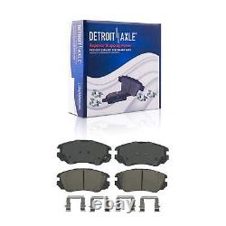 Front Rear Drilled Rotors + Brake Pads +24pc Lug Nuts withkeys for Malibu LaCrosse