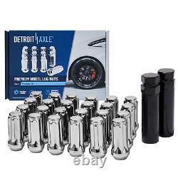 Front Rear Drilled Rotors + Brake Pads +24pc Lug Nuts withkeys for Malibu LaCrosse