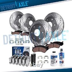 Front Rear Drilled Rotors Brake Pads 24pc Lugnuts+keys for Envoy Trailblazer EXT