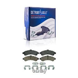 Front Rear Drilled Rotors Brake Pads + 24pc Lugnuts withkeys for Envoy Trailblazer