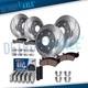 Front Rear Drilled Rotors Brake Pads 24pc Lugnuts withkeys for Sierra 1500 Tahoe