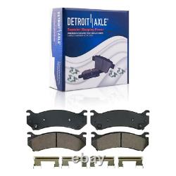 Front Rear Drilled Rotors Brake Pads 24pc Lugnuts withkeys for Sierra 1500 Tahoe