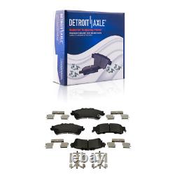 Front Rear Drilled Rotors Brake Pads 24pc Lugnuts withkeys for Sierra 1500 Tahoe