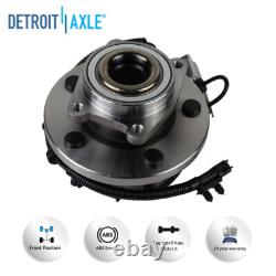 Front Rear Drilled Rotors Brake Pads Wheel Bearing Hubs for Dodge Grand Caravan