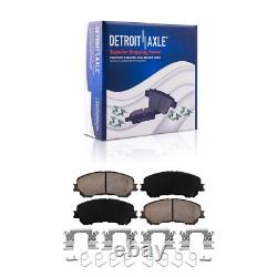 Front & Rear Drilled Rotors Brake Pads Wheel Hubs Kit for 2014-2019 Rogue Sport