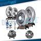 Front & Rear Drilled Rotors Brake Pads Wheel Hubs for Subaru Forester Crosstrek