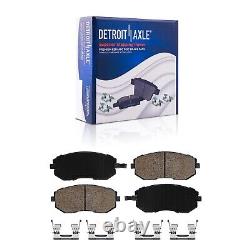 Front & Rear Drilled Rotors Brake Pads Wheel Hubs for Subaru Forester Crosstrek
