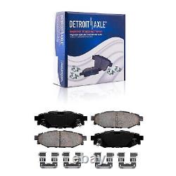 Front & Rear Drilled Rotors Brake Pads Wheel Hubs for Subaru Forester Crosstrek