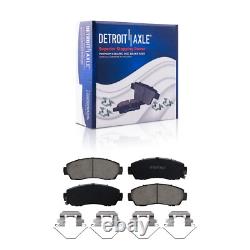 Front & Rear Drilled Rotors Pads Wheel Hub Bearings for 2015-2017 Honda Odyssey
