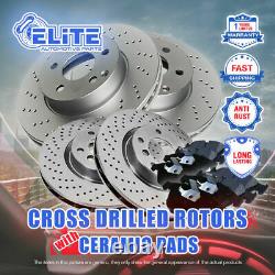 Front+Rear Drilled Rotors & Pads for 2000-2006 GMC Yukon All Wheel Drive 4x4