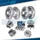 Front Rear Drilled Rotors Wheel Hubs 20pc Lug Nuts for Subaru Impreza Forester