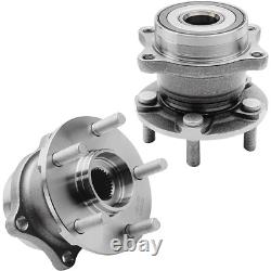 Front Rear Drilled Rotors Wheel Hubs 20pc Lug Nuts for Subaru Impreza Forester