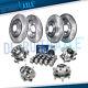 Front Rear Drilled Rotors Wheel Hubs with20pc Lug Nuts for 2007-2018 Nissan Altima