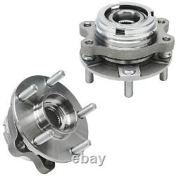 Front Rear Drilled Rotors Wheel Hubs with20pc Lug Nuts for 2007-2018 Nissan Altima
