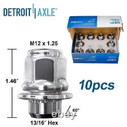 Front Rear Drilled Rotors Wheel Hubs with20pc Lug Nuts for 2007-2018 Nissan Altima
