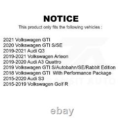 Front Rear Drilled Slot Brake Rotors Kit For Volkswagen GTI Audi Golf R S3 Q3 A3