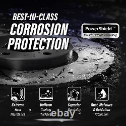 Front Rear Drilled Slot Disc Brake Rotors Ceramic Pad Kit For With 10 Lug Wheels