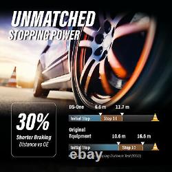 Front Rear Drilled Slot Disc Brake Rotors Ceramic Pad Kit For With 10 Lug Wheels