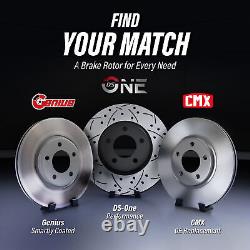 Front Rear Drilled Slot Disc Brake Rotors Ceramic Pad Kit For With 10 Lug Wheels