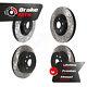 Front Rear Drilled Slot Disc Brake Rotors Hub Kit For 2016-2020 Lexus IS300 3.5L