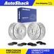 Front Rear Drilled Slotted Brake Rotors Pads for Chevy, Silverado 1500 2007-2013