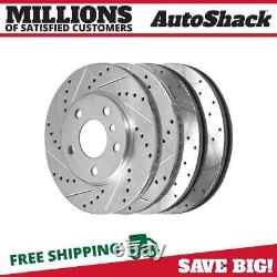 Front & Rear Drilled Slotted Brake Rotors Set of 4 for BMW 325i 2007-2008 328i