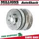 Front & Rear Drilled Slotted Brake Rotors Silver Set of 4 for 2005-2010 Scion tC
