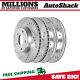 Front & Rear Drilled Slotted Brake Rotors Silver Set of 4 for Nissan Rogue 2.5L