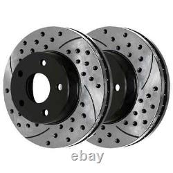 Front Rear Drilled Slotted Brake Rotors for 2004-2009 Durango 2002-2018 Ram 1500