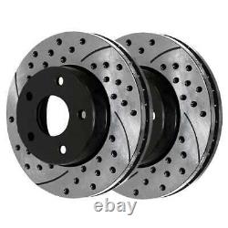 Front Rear Drilled Slotted Brake Rotors for 2004-2009 Durango 2002-2018 Ram 1500