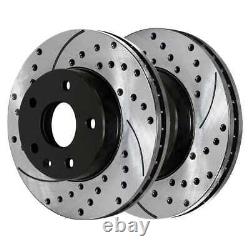 Front Rear Drilled Slotted Brake Rotors for 2005-2008 Infiniti G35 2009-2012 G37