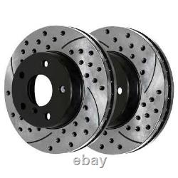 Front & Rear Drilled Slotted Disc Brake Rotors Set of 4 for BMW 328i 325i 325Ci