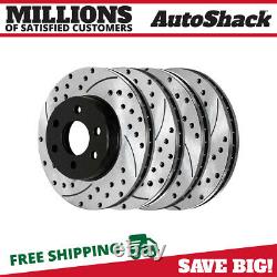 Front & Rear Drilled Slotted Disc Brake Rotors Set of 4 for Chevrolet Astro 4.3L