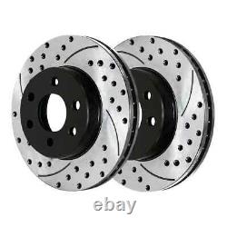 Front & Rear Drilled Slotted Disc Brake Rotors Set of 4 for Chevrolet Astro 4.3L