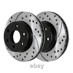 Front & Rear Drilled Slotted Disc Brake Rotors Set of 4 for Chevrolet Astro 4.3L