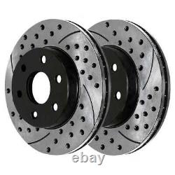 Front & Rear Drilled Slotted Disc Brake Rotors Set of 4 for Chevrolet Tahoe 5.7L
