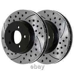 Front & Rear Drilled Slotted Disc Brake Rotors Set of 4 for Ford Mustang 4.6L V8