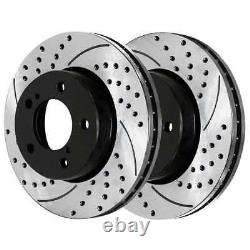 Front & Rear Drilled Slotted Disc Brake Rotors Set of 4 for Toyota Tundra 5.7L
