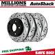 Front & Rear Drilled Slotted Disc Brake Rotors Set of 4 for VW Beetle Golf Jetta