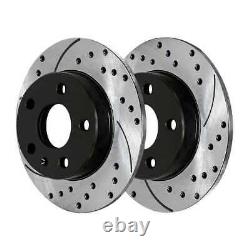 Front & Rear Drilled Slotted Disc Brake Rotors Set of 4 for VW Beetle Golf Jetta
